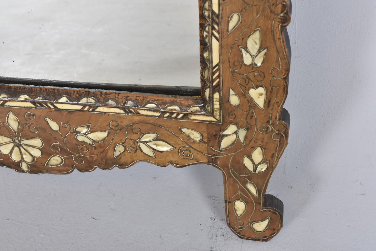 Syrian Mother-of-Pearl Inlaid Wall Mirror, 19th Century