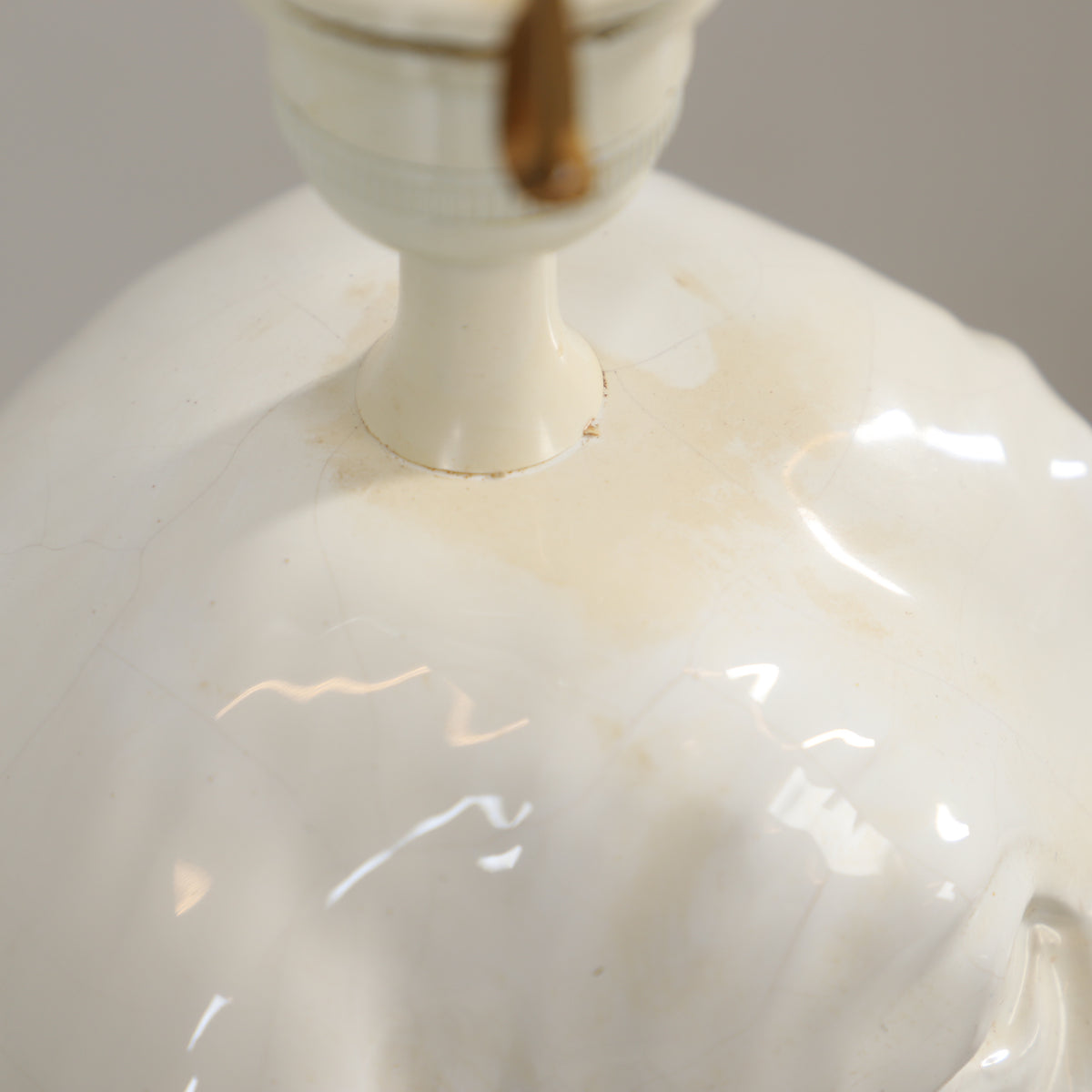 Pair of Porcelain Dog Table Lamps, Late 20th Century