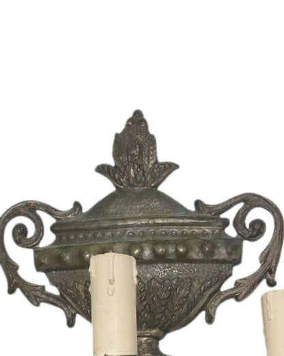 Italian Louis XVI Style Three-Arm Wall Sconces, c. 1920