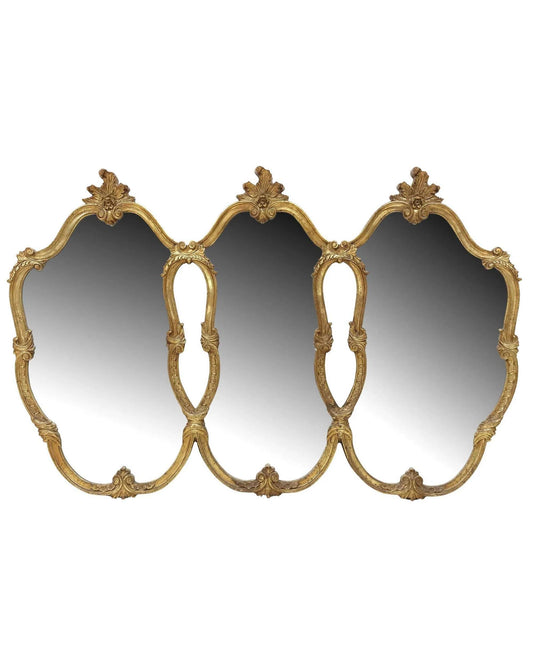 Louis XV Style Giltwood Three-Panel Wall Mirror