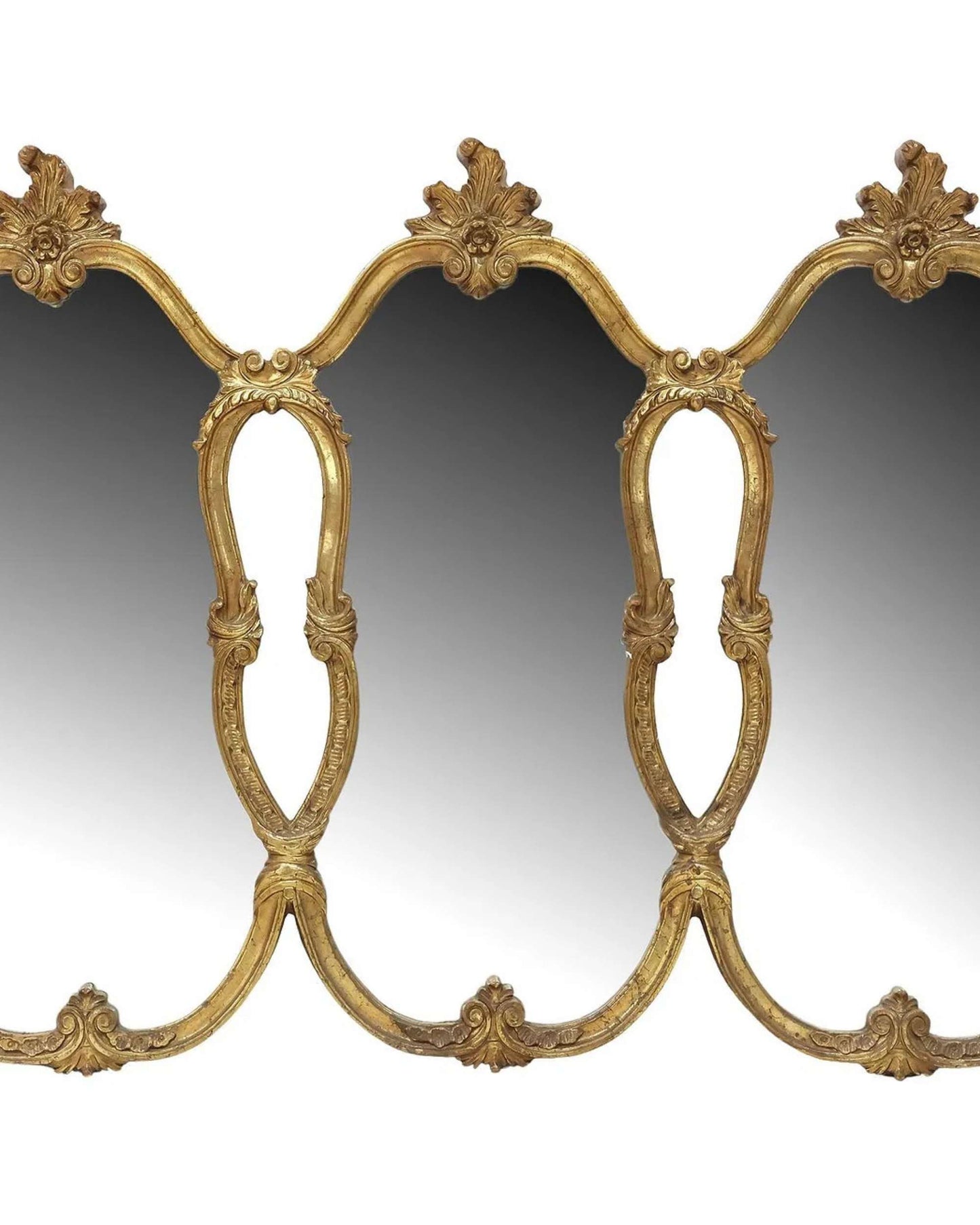 Louis XV Style Giltwood Three-Panel Wall Mirror