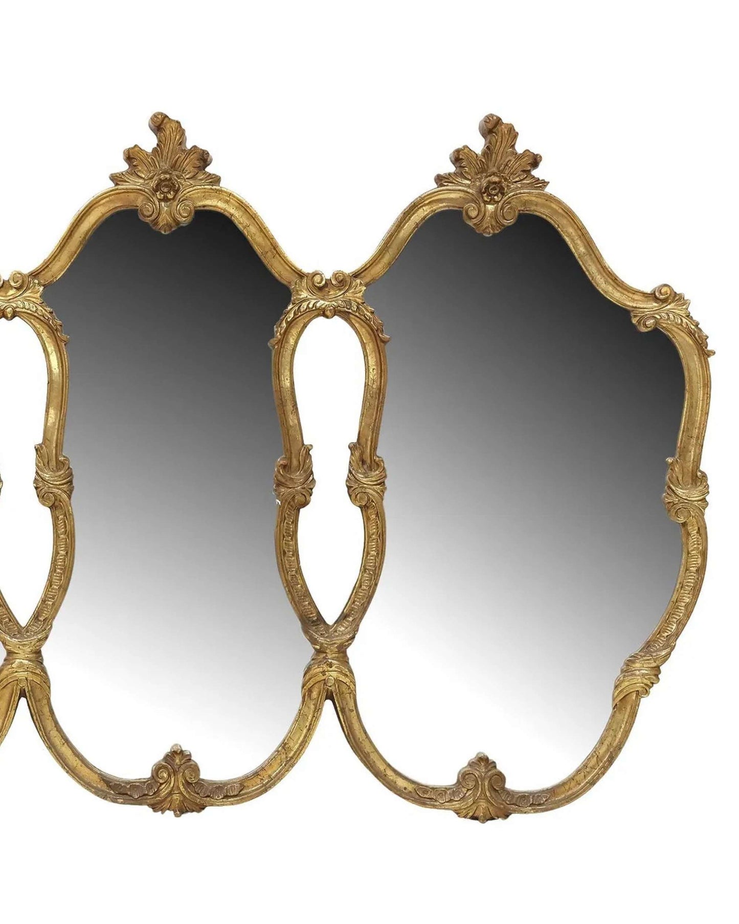 Louis XV Style Giltwood Three-Panel Wall Mirror