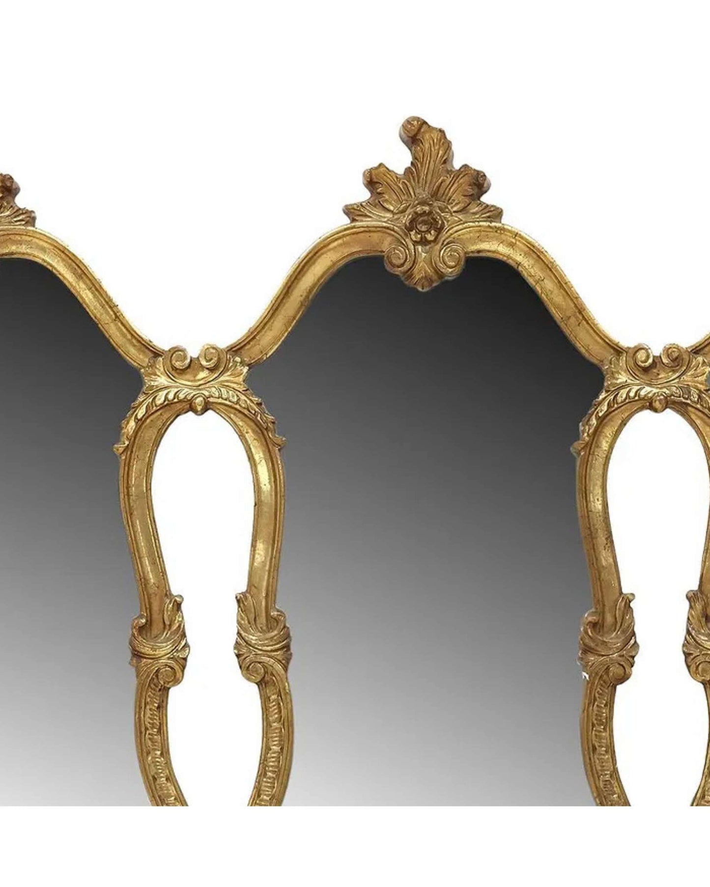 Louis XV Style Giltwood Three-Panel Wall Mirror