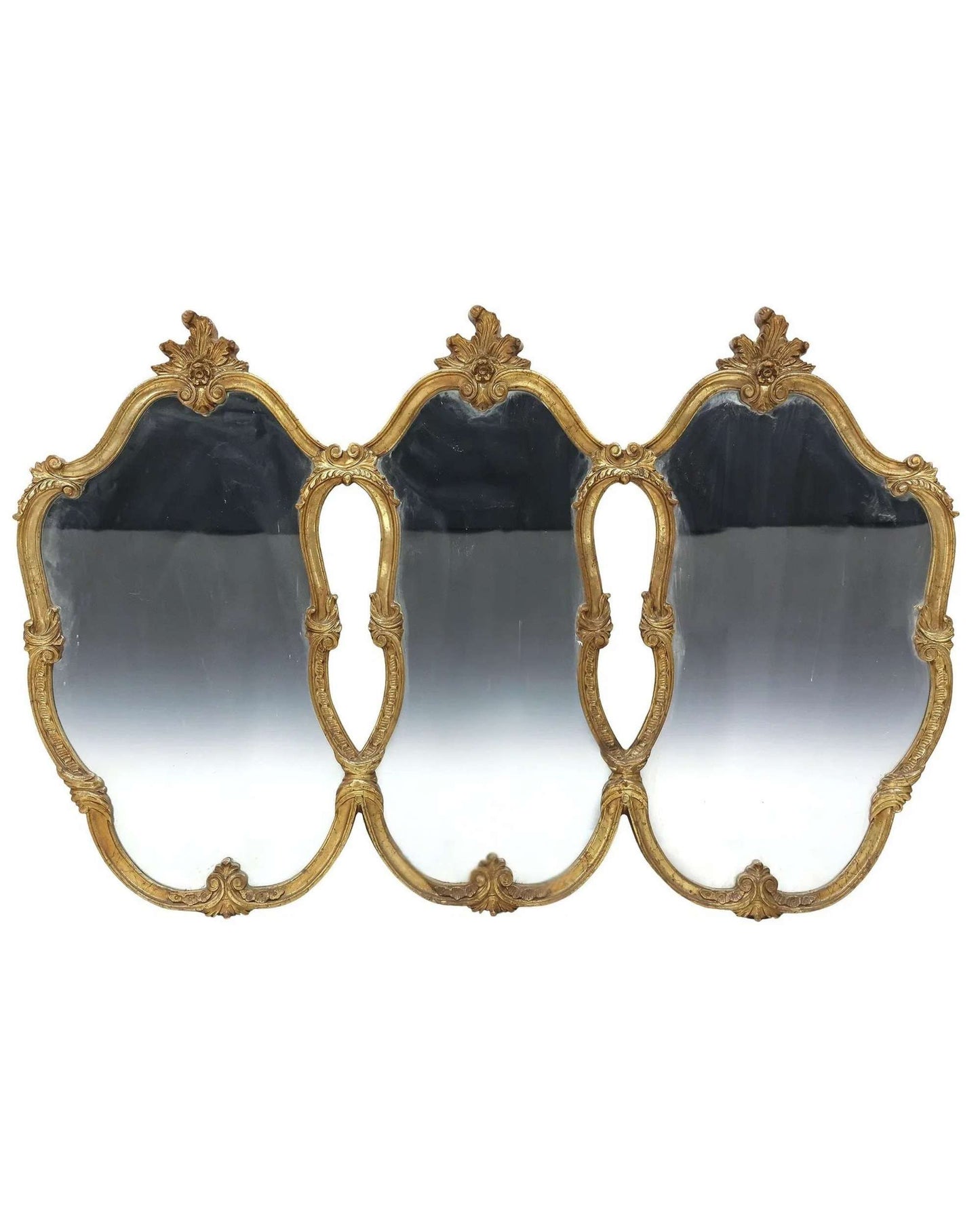 Louis XV Style Giltwood Three-Panel Wall Mirror