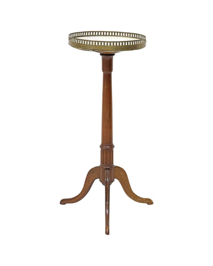 Late 19th Century French Louis XVI Style Marble-Top Mahogany Pedestal