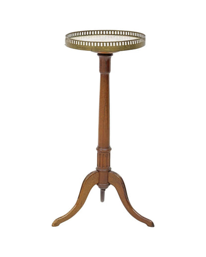 Late 19th Century French Louis XVI Style Marble-Top Mahogany Pedestal