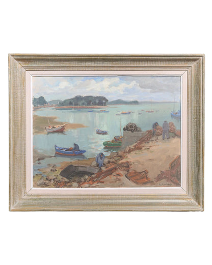 Maritime Oil Painting of Clipper Ship by F.W.