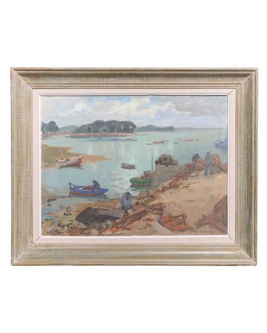 Maritime Oil Painting of Clipper Ship by F.W.