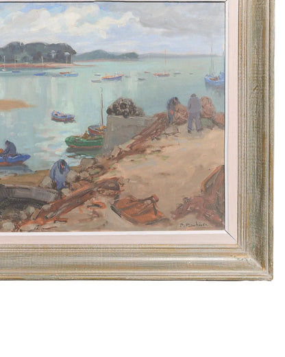 Maritime Oil Painting of Clipper Ship by F.W.