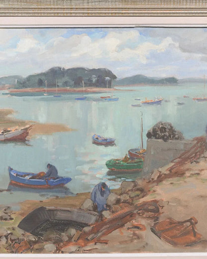 Maritime Oil Painting of Clipper Ship by F.W.