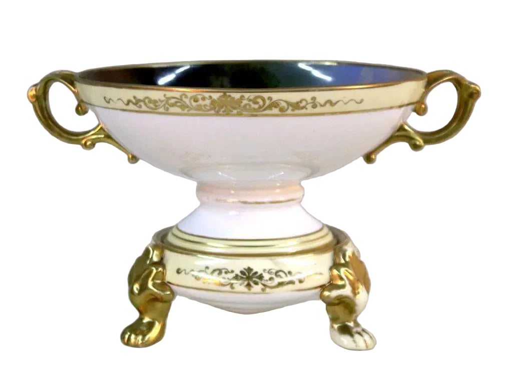 Hand-Painted Nippon Centerpiece Bowl With Swans