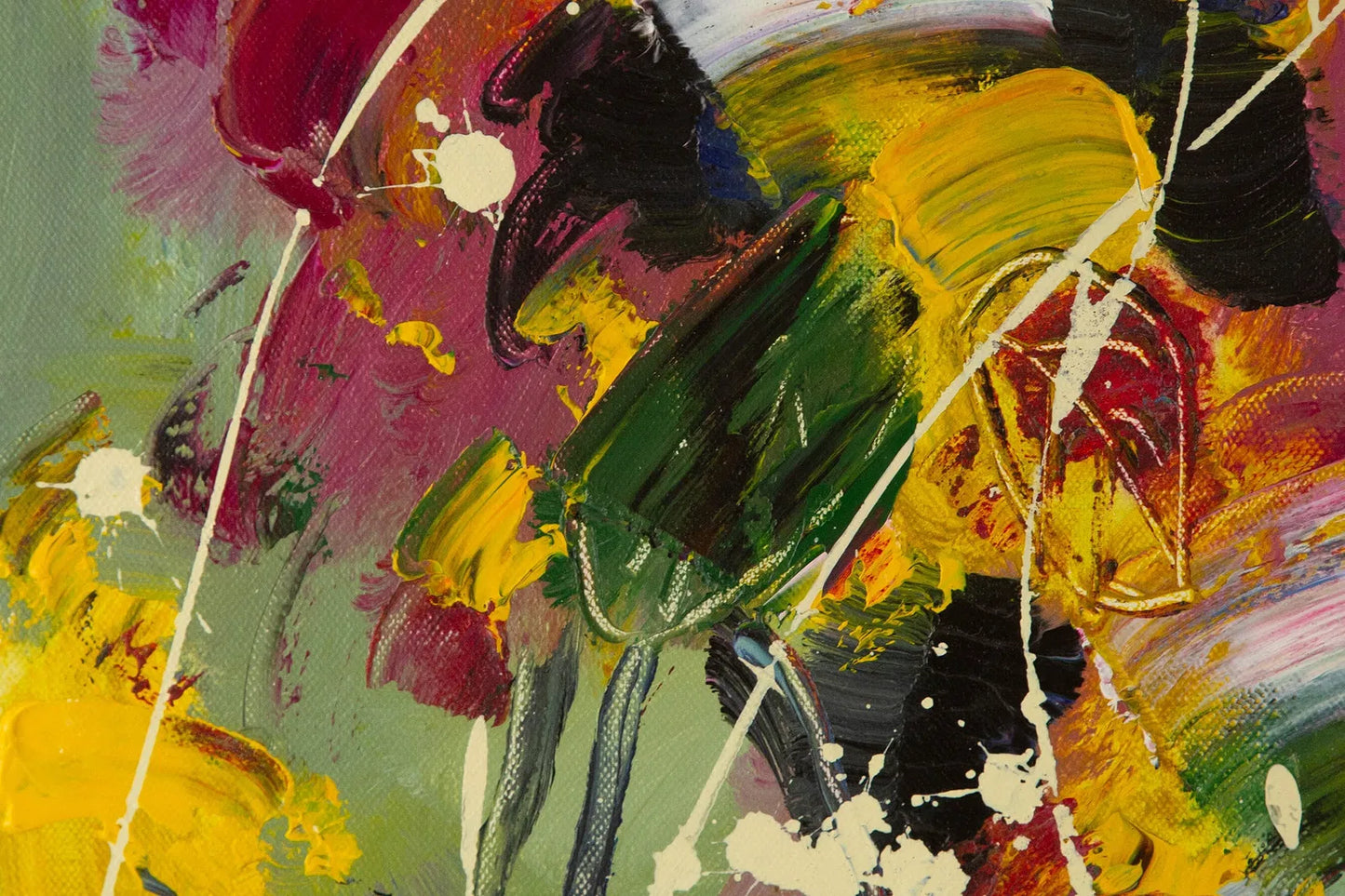 Signed Contemporary Abstract Oil Painting, "The World You Saw"
