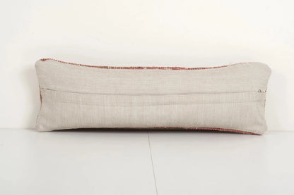 Vintage Turkish Kilim Lumbar Pillow Cover (1960s)