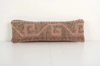 Vintage Turkish Kilim Lumbar Pillow Cover (1960s)