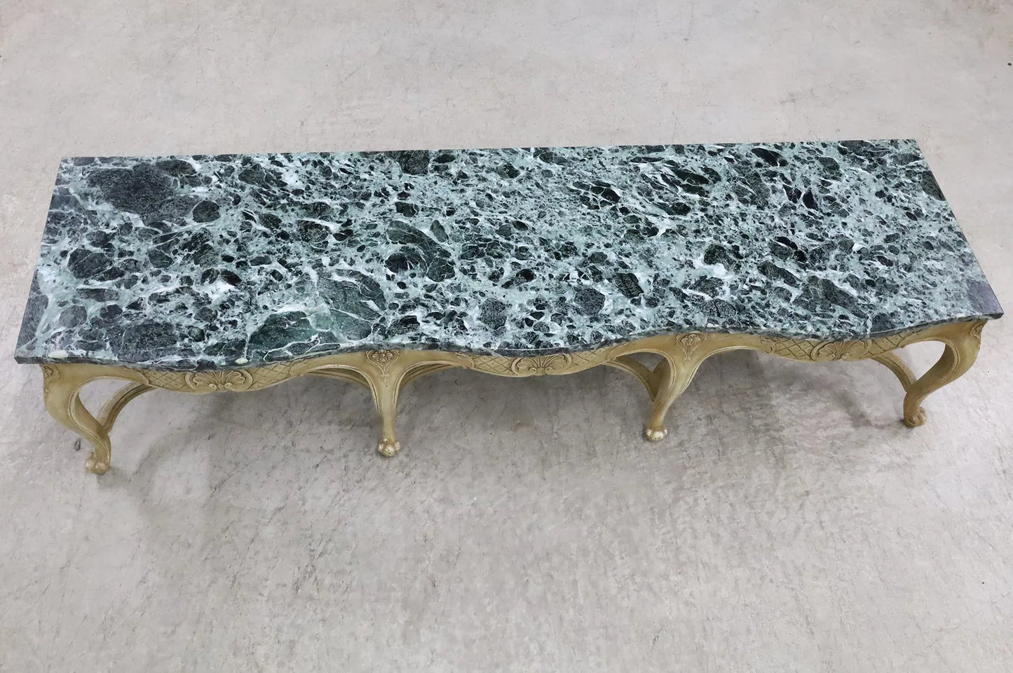 Louis XV Style Marble Top Low Table or Bench, Early 20th Century