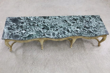 Louis XV Style Marble Top Low Table or Bench, Early 20th Century