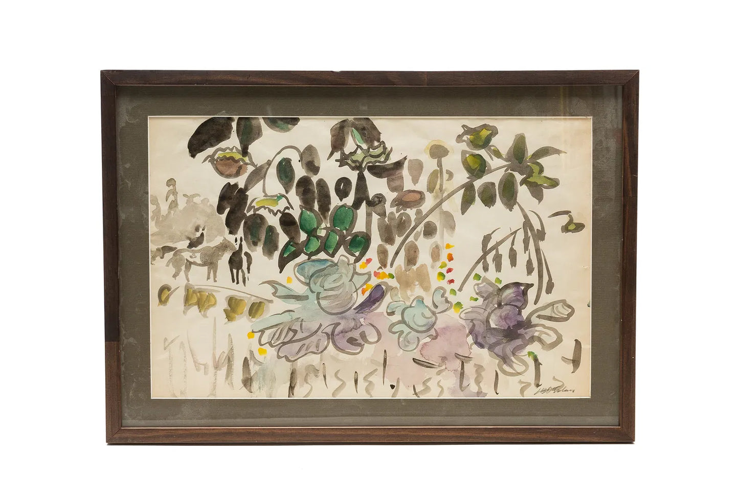 Joseph B. O’Sickey Floral Landscape with Horse, 20th Century
