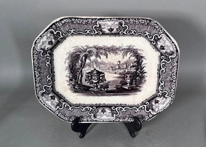 Collection of Black Transferware Ironstone, English, 19th century