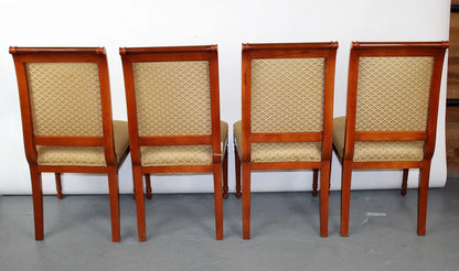 Set of 8 mahogany Greek key border chairs