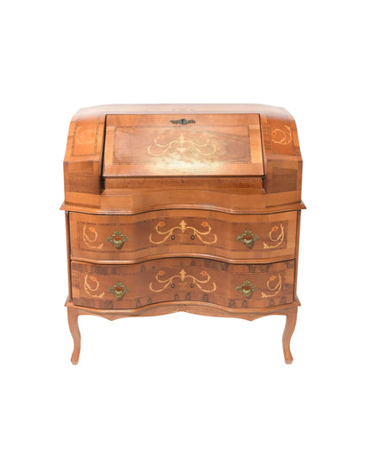 Swedish Marquetry Inlaid Drop-Front Desk