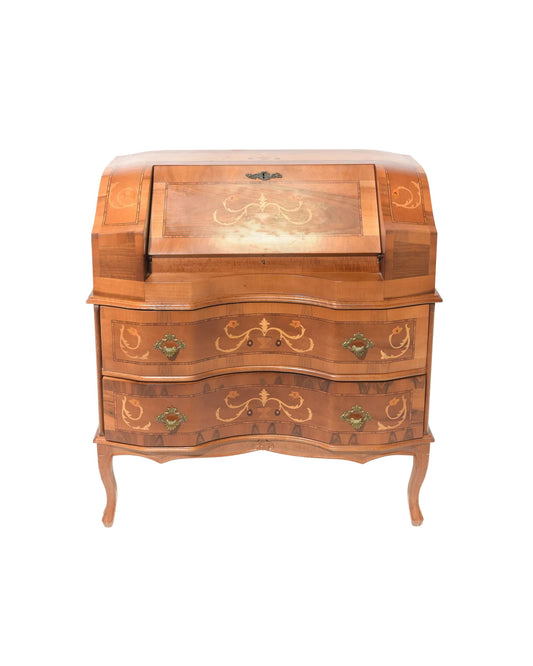 Swedish Marquetry Inlaid Drop-Front Desk