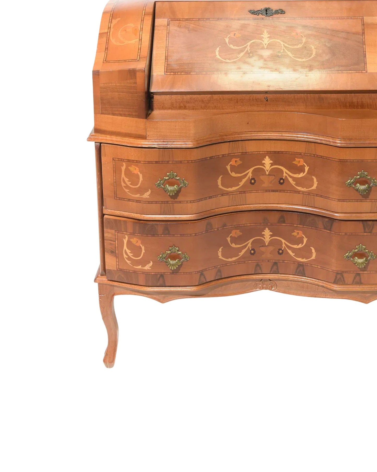Swedish Marquetry Inlaid Drop-Front Desk