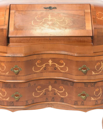 Swedish Marquetry Inlaid Drop-Front Desk