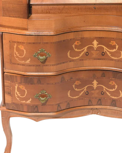 Swedish Marquetry Inlaid Drop-Front Desk