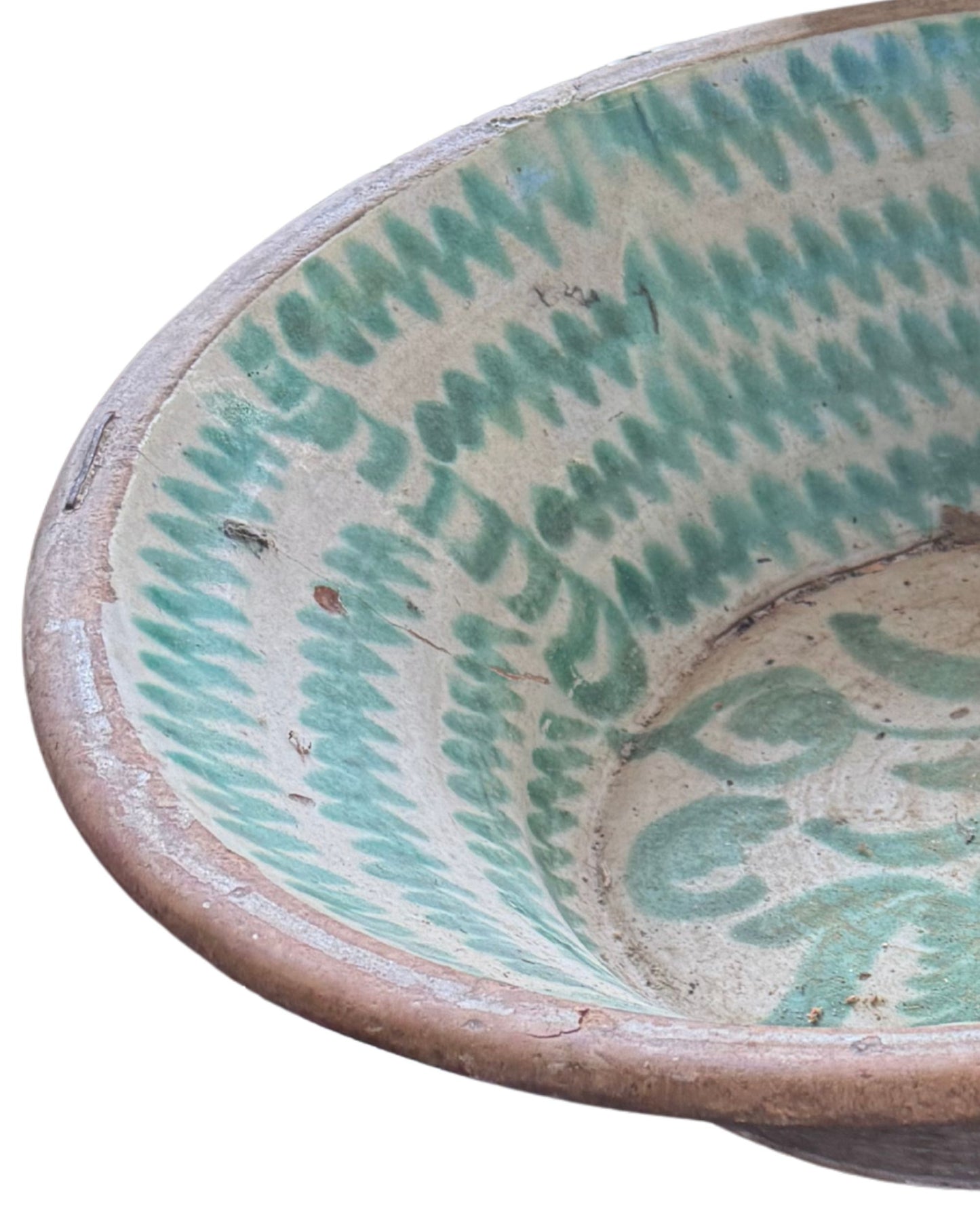 Large 19th Century Spanish Lebrillo With Original Staple Repairs