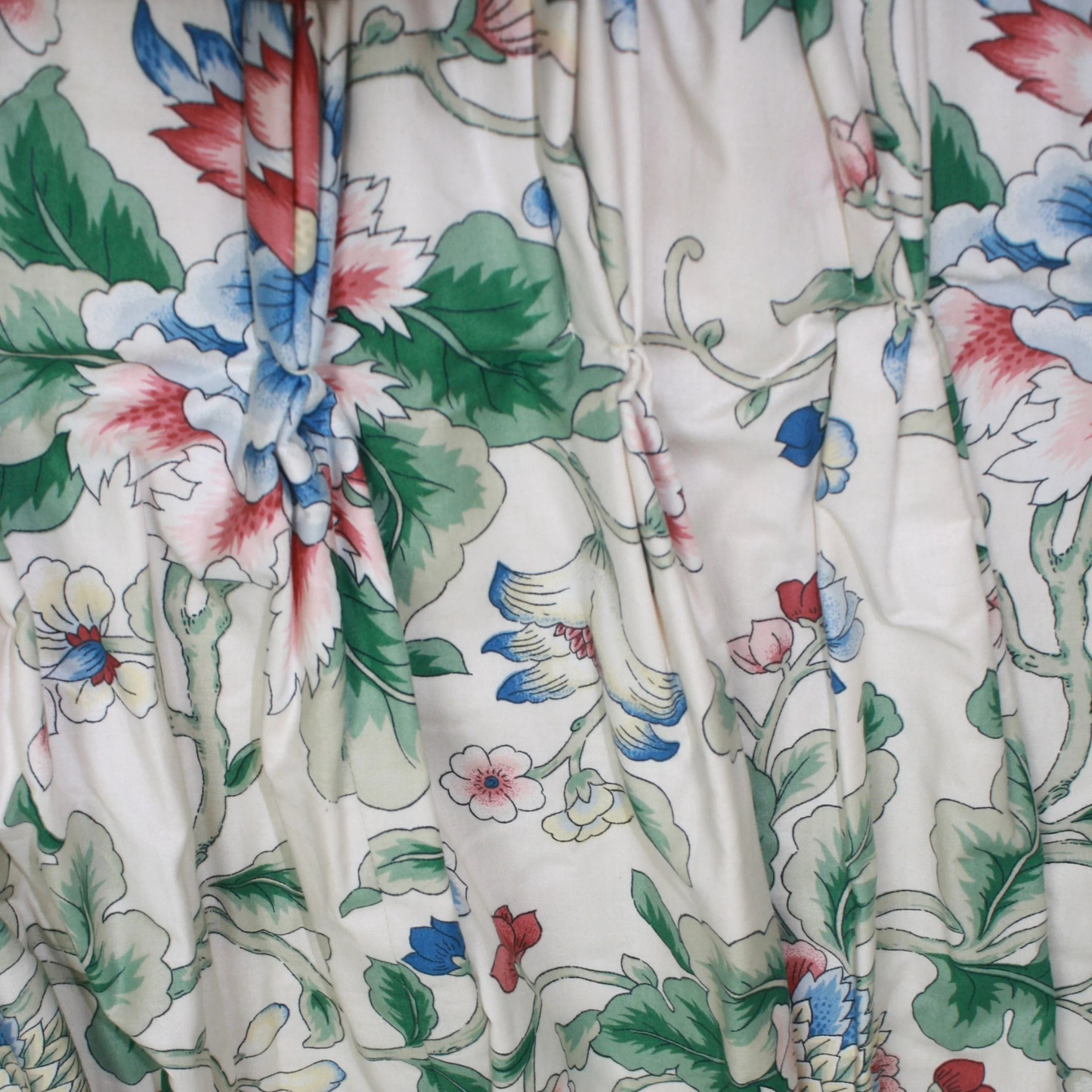 Vintage Floral Chintz Drapery Panel w/ Thermal Lining