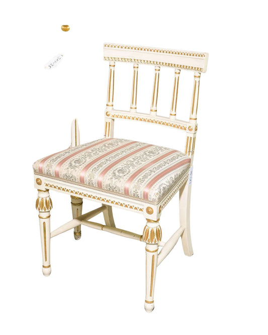 Swedish Gustavian Style Painted Sofa & Chairs, Set of Three, c. 1950