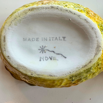 Vintage Italian Majolica Lemon Box, Nove Pottery