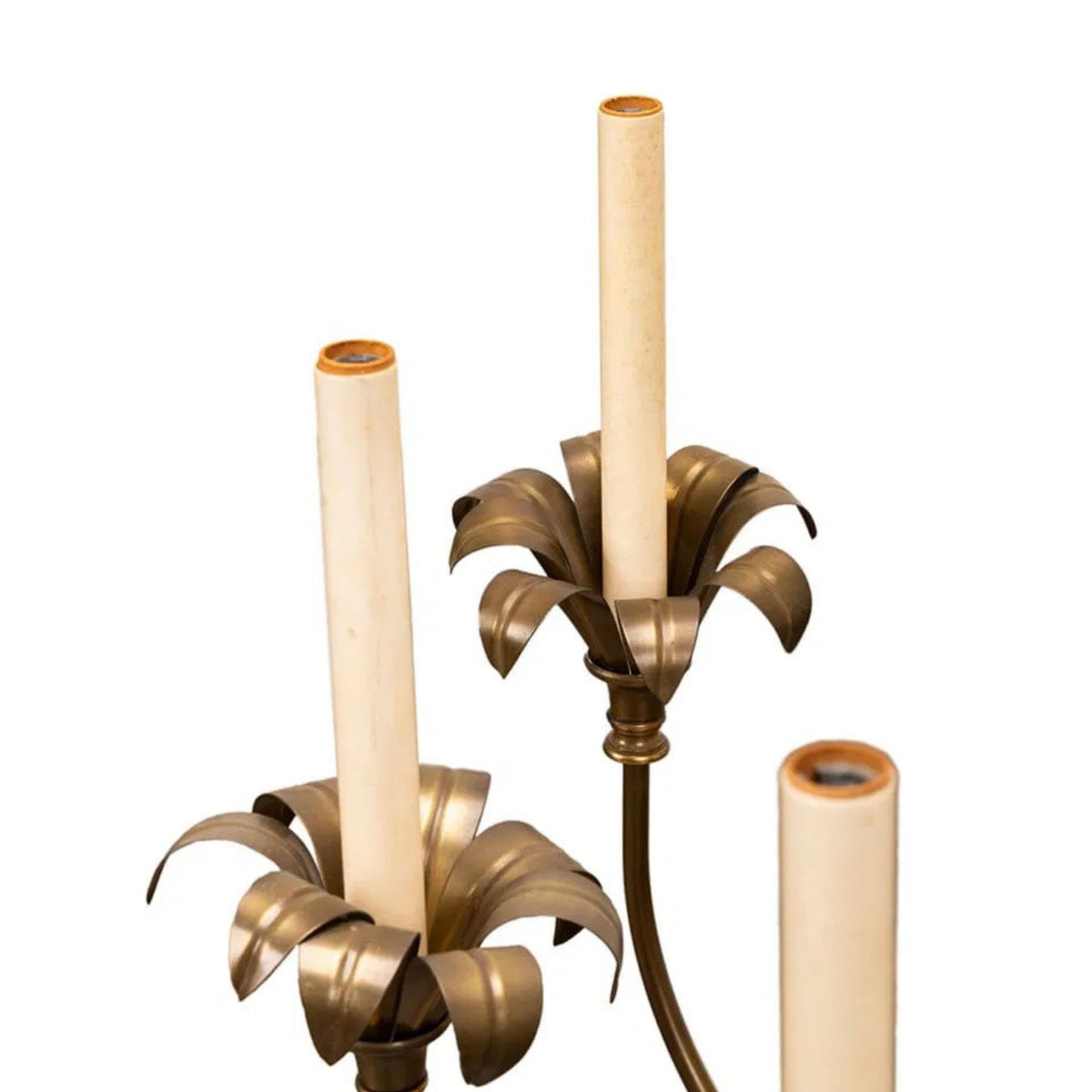 Late 20th Century 8-Light Brass Chandelier, Style of Tommi Parzinger