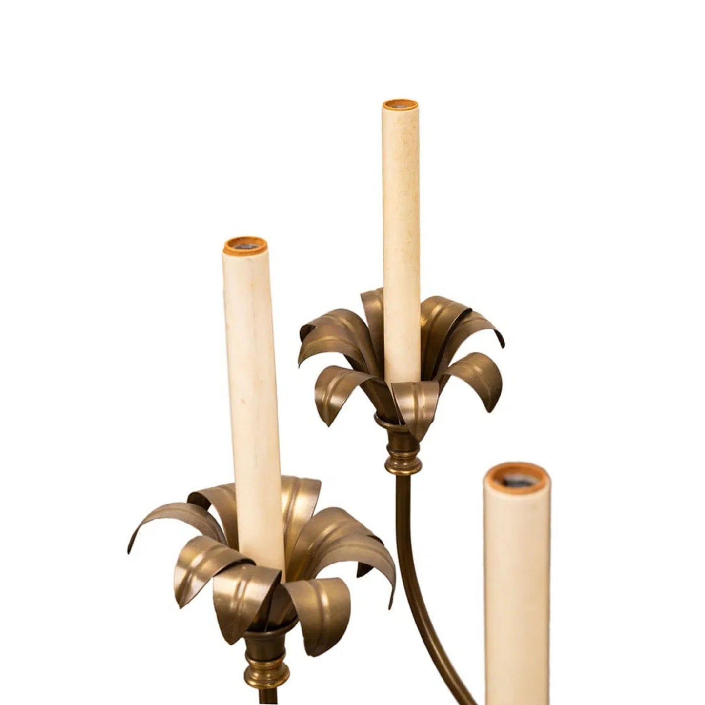 Late 20th Century 8-Light Brass Chandelier, Style of Tommi Parzinger