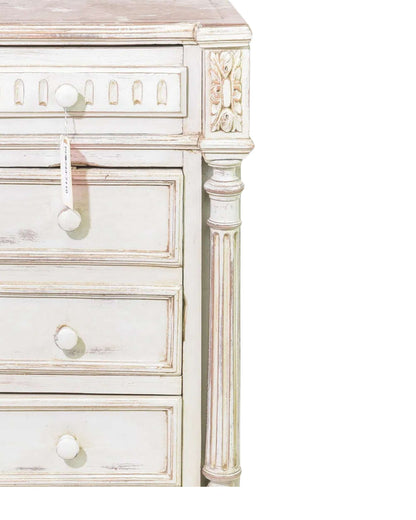 Henri II Style Marble Top Chiffonnier Chest