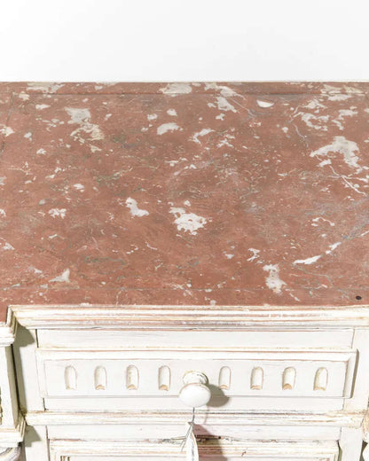 Henri II Style Marble Top Chiffonnier Chest