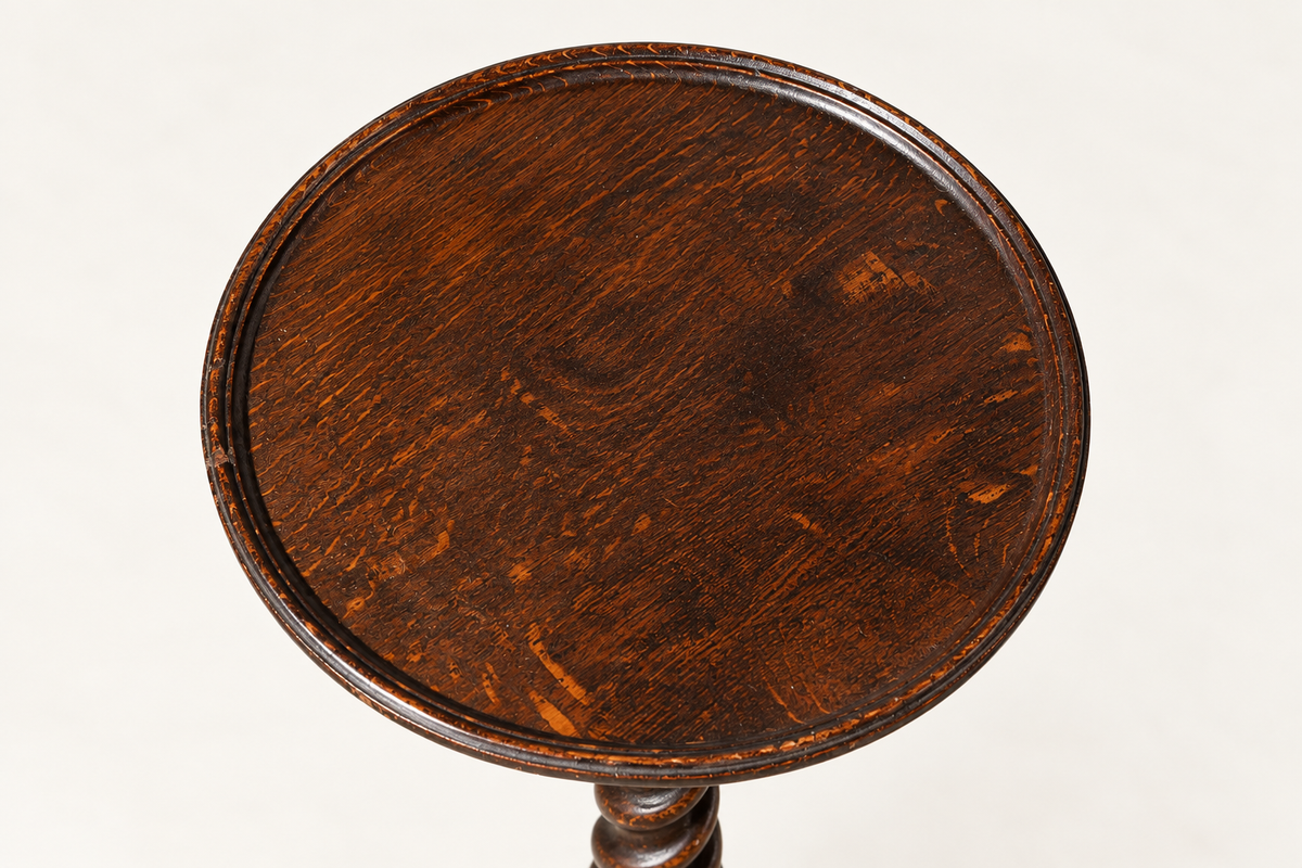 British Oak Barley Twist Pedestal
