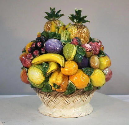 Ceramic fruit basket centerpiece alternate view