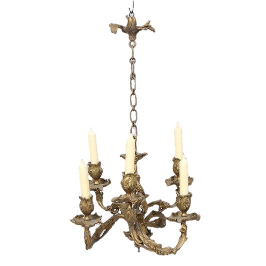 20th Century Louis XV Style Gilt Bronze Chandelier from Sweden