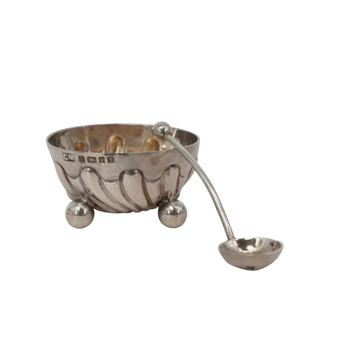 Charles Mappin Silver Plate Salt Cellars With Spoons, Sheffield 1882 (6 Pcs)