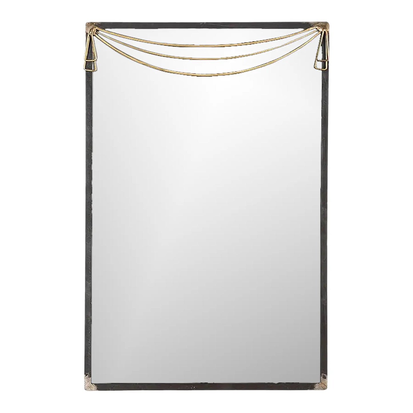 Contemporary Patinated Metal Mirror