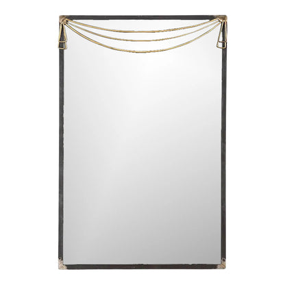Contemporary Patinated Metal Mirror
