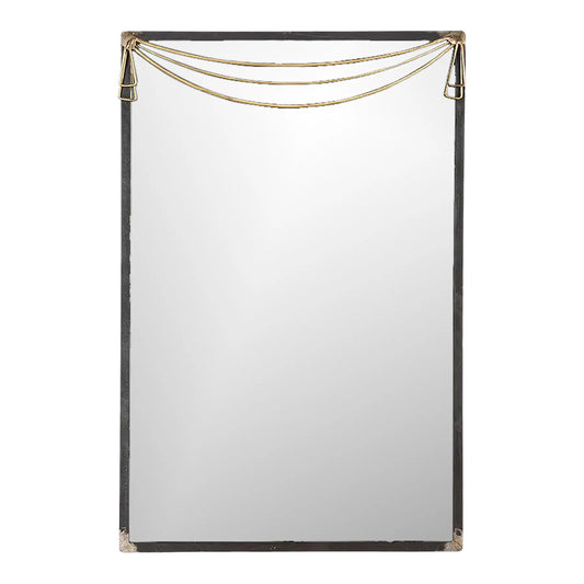 Contemporary Patinated Metal Mirror