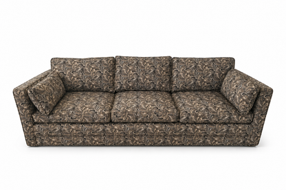 Milo Baughman-Style Mid-Century Modern Sofa on Casters, 1970s