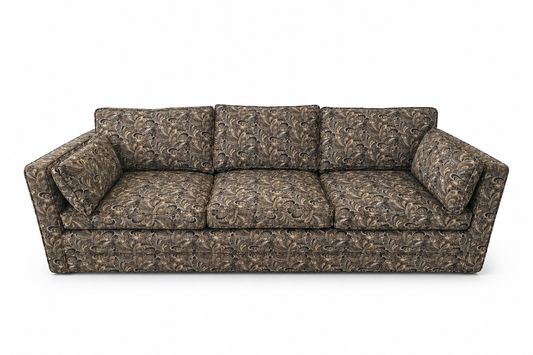 Milo Baughman-Style Mid-Century Modern Sofa on Casters, 1970s