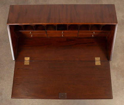 Early 20th Century Chippendale Slant Front Desk open interior