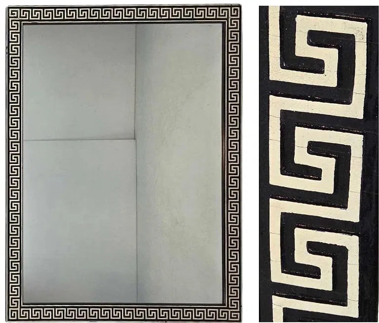 Vintage Greek Key Wall Mirror