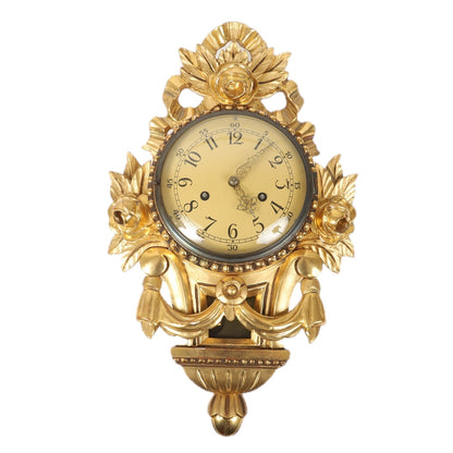 Early 19th Century Austrian Giltwood Frame Clock by Ad. Uhrig, Wien