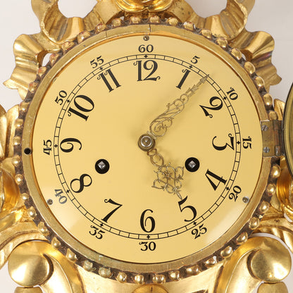 Early 19th Century Austrian Giltwood Frame Clock by Ad. Uhrig, Wien