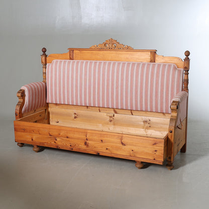 Swedish Gustavian Style Pine Kitchen Sofa